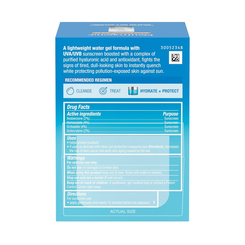 Neutrogena Hydro Boost City Shield Water Gel Face Moisturizer with Broad Spectrum SPF 25, Hyaluronic
