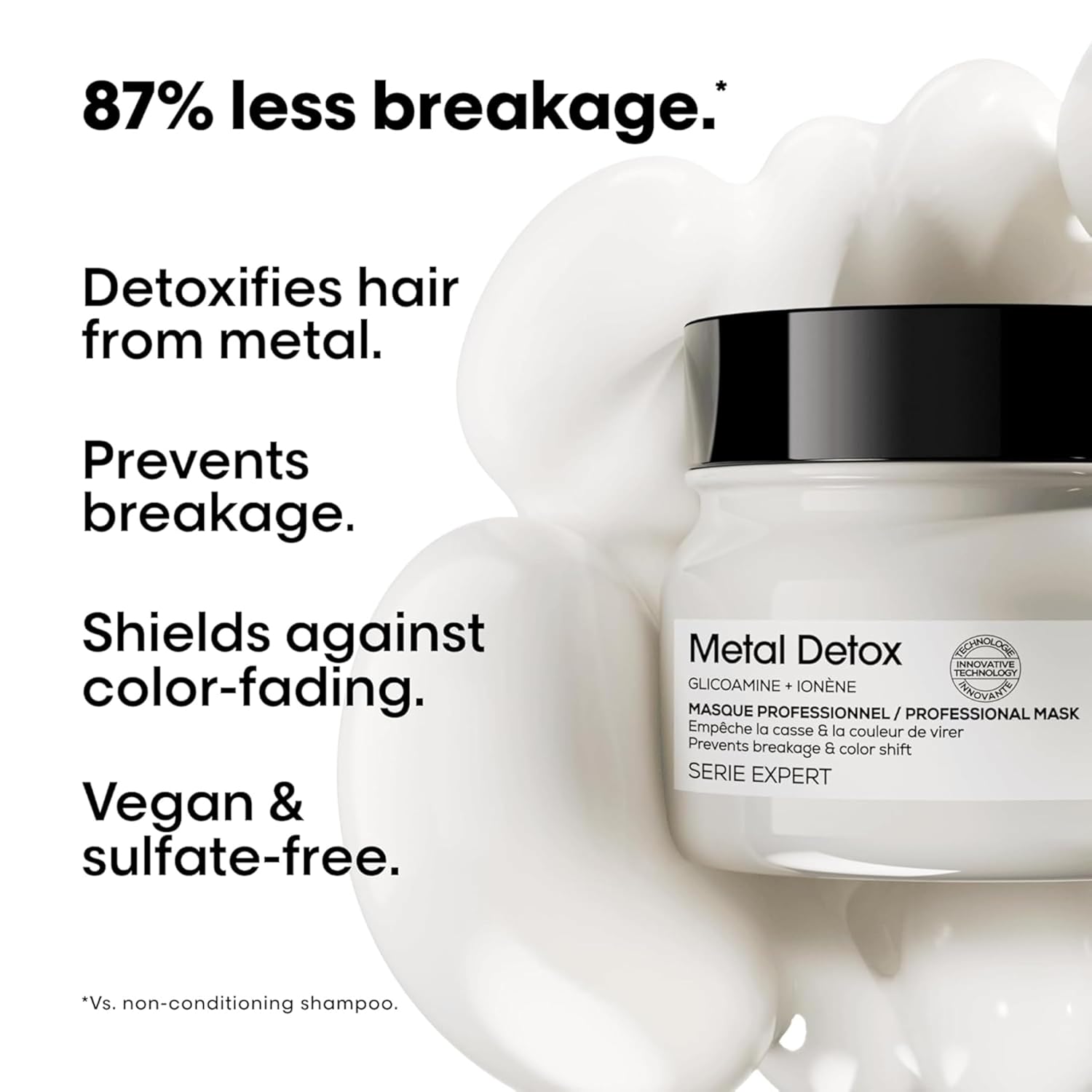 L'Oréal Professionnel Paris Metal Detox Hair Mask - Sulfate-Free Deep Conditioner & Treatment