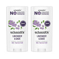 Schmidt's Aluminum-Free Vegan Deodorant with 24 Hour Odor Protection, 2 Count, Natural Ingredients