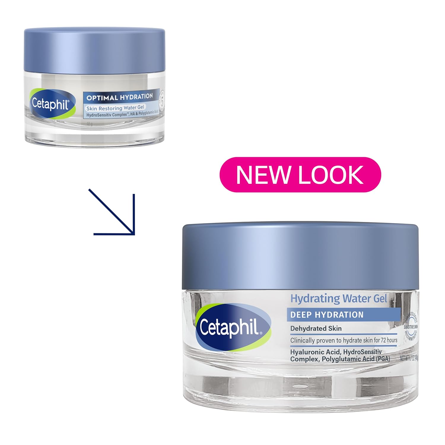 Cetaphil Deep Hydration Skin Restoring Water Gel | Hyaluronic &Polyglutamic Acid, Face Moisturizer