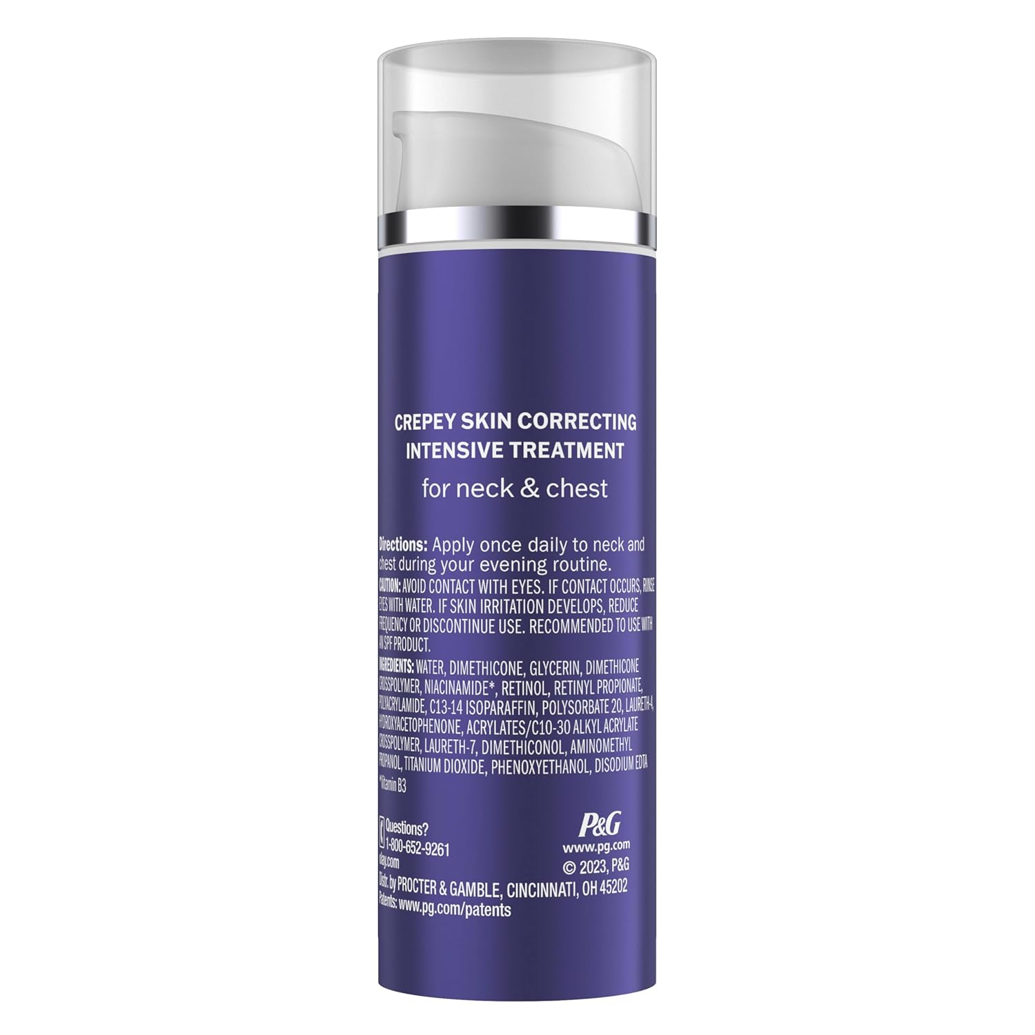 Olay Treatment Cream Intensive Crepey Skin Correcting for Neck & Chest with Retinol24, Vitamin B3