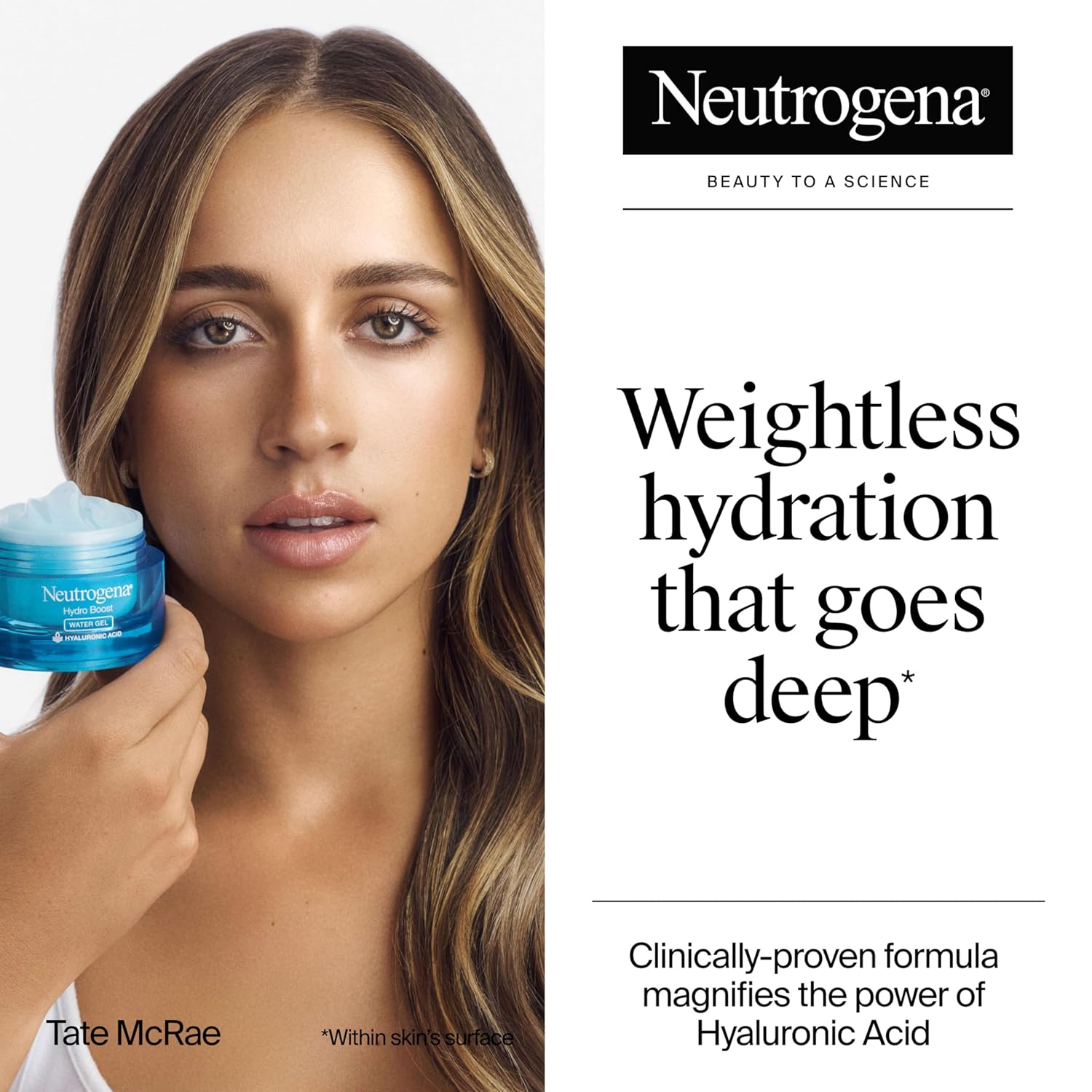Neutrogena Hydro Boost Water Gel, 24Hr Hydration for Normal/Oily Skin, Hyaluronic Acid, Moisturizing