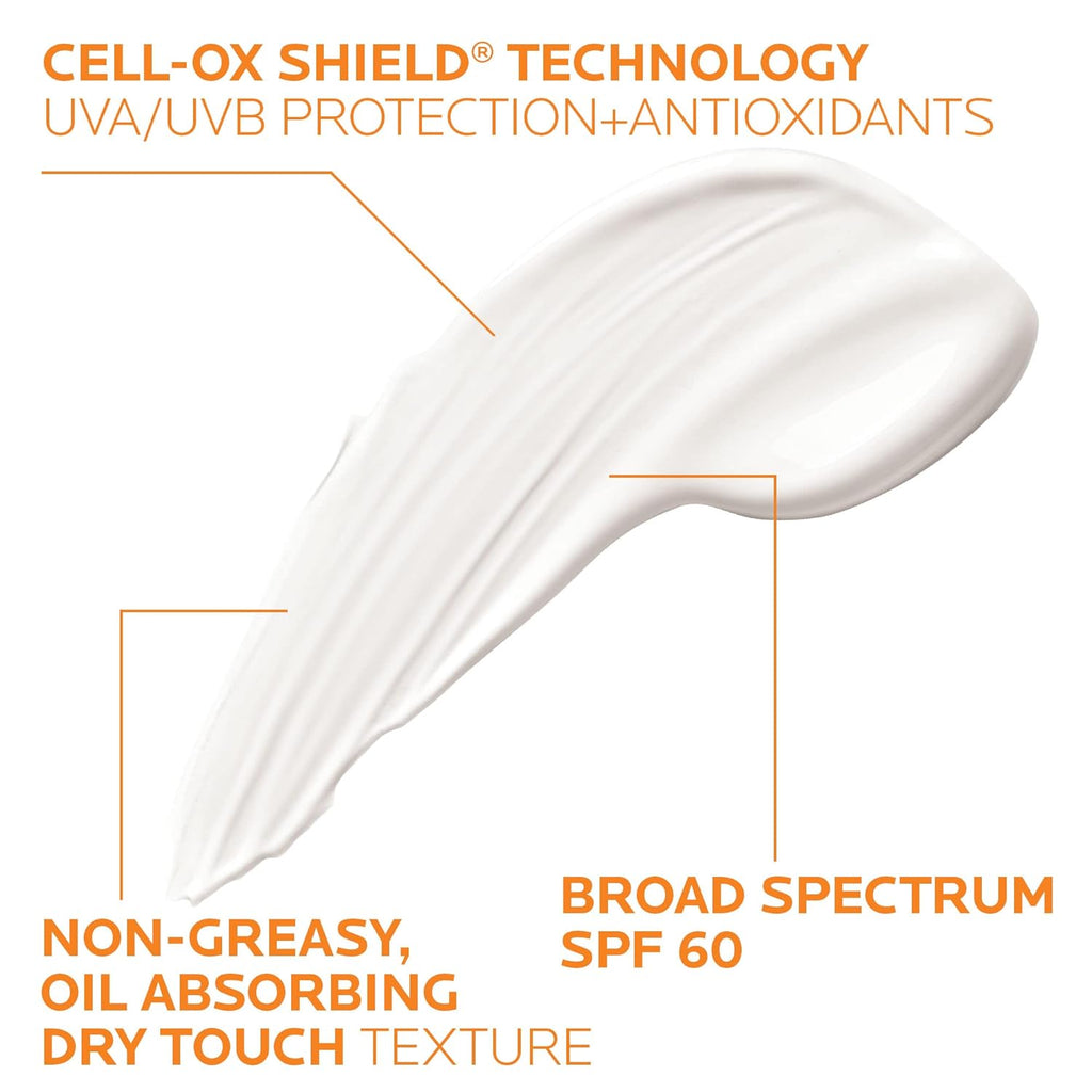 La Roche-Posay Anthelios Clear Skin Sunscreen Dry Touch SPF 60, Oil Free, For Face, Antioxidants