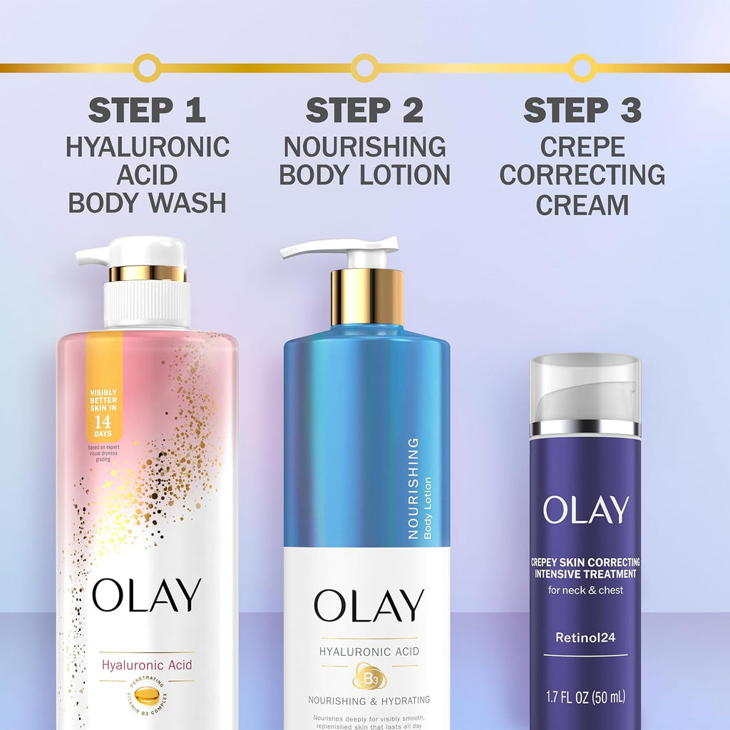 Olay Treatment Cream Intensive Crepey Skin Correcting for Neck & Chest with Retinol24, Vitamin B3