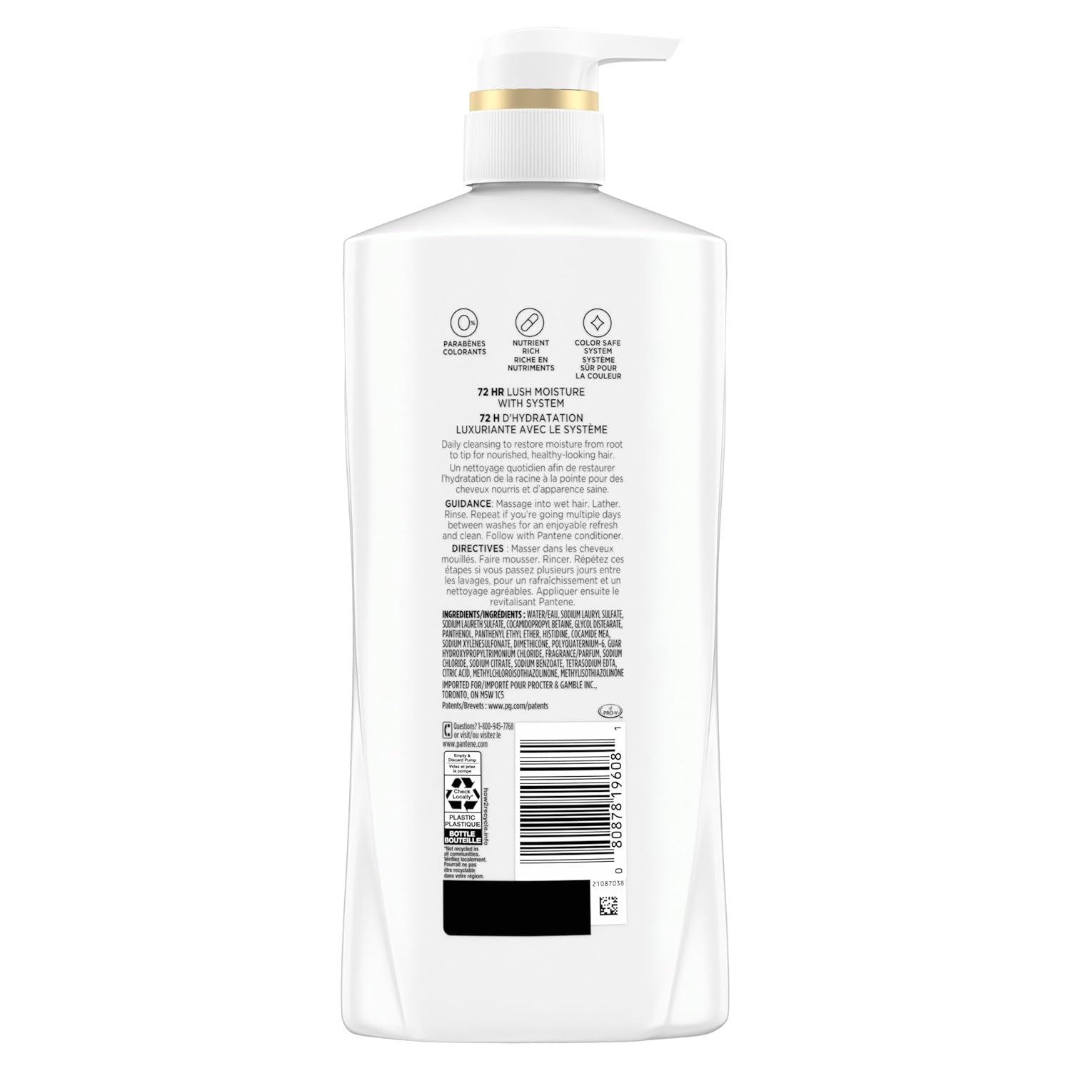 Pantene Shampoo & Conditioner Set, Daily Moisture Renewal - Pro-V Nutrients, +Miracle Rescue Shot