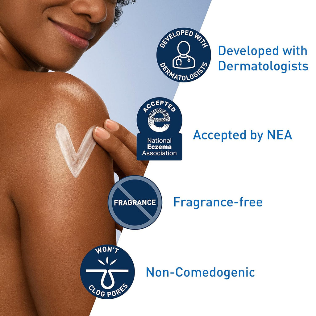 CeraVe Moisturizing Cream, Body & Face Moisturizer for Dry Skin, with Hyaluronic Acid & Ceramides