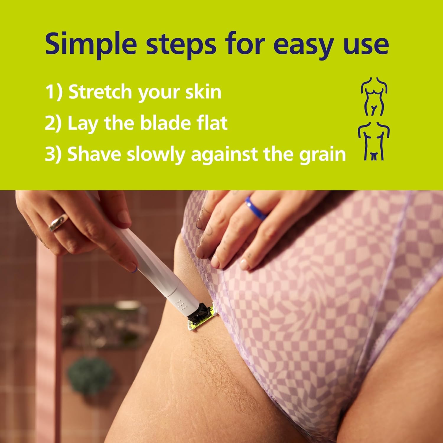 Philips Norelco OneBlade Intimate, Designed for Pubic Grooming, Trim & Shave Extra Skin Protection