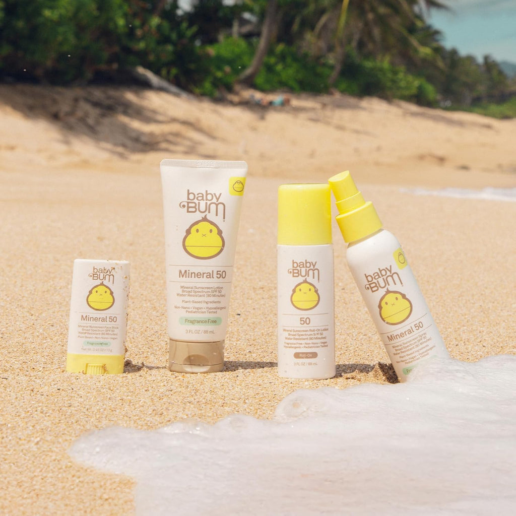 Sun Bum Baby Bum Mineral SPF 50 Roll-On Sunscreen - Vegan, Without Octinoxate & Oxybenzone