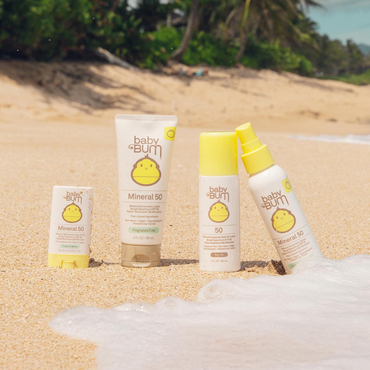 Sun Bum Baby Bum Mineral SPF 50 Roll-On Sunscreen - Vegan, Without Octinoxate & Oxybenzone