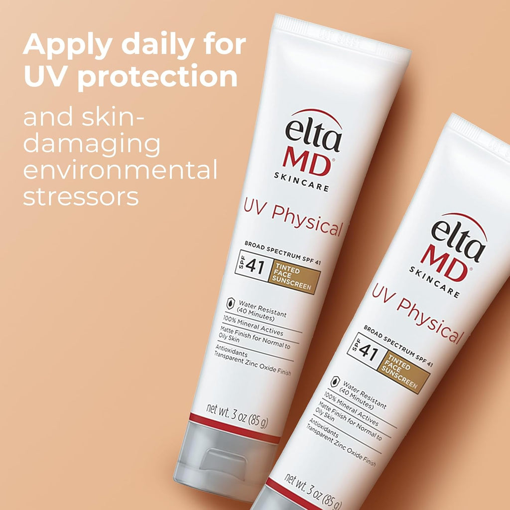 EltaMD UV Physical Tinted Mineral Sunscreen for Face SPF 41, 100% Mineral Active Tinted Face Lotion