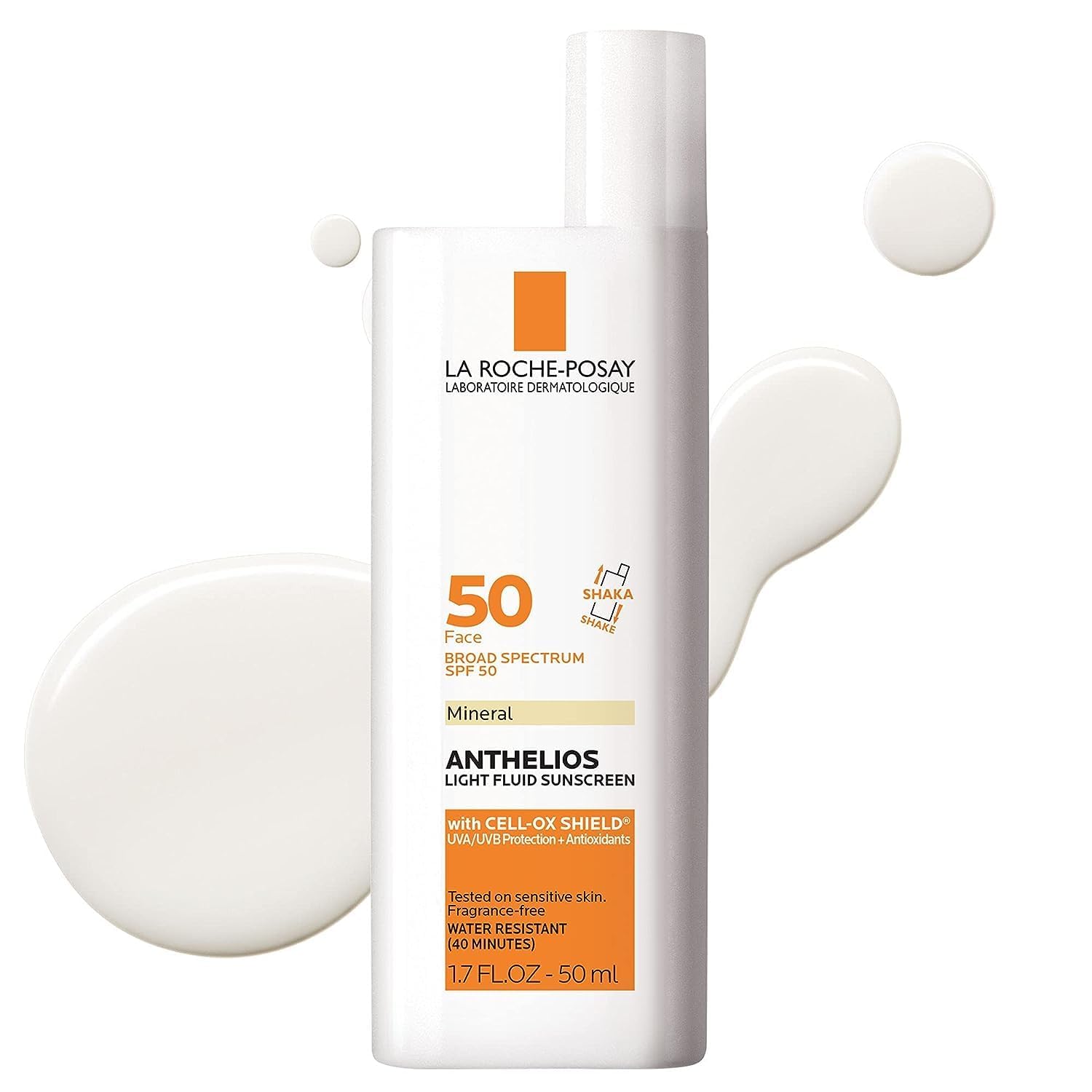 La Roche-Posay Anthelios Mineral Ultra-Light Face Sunscreen SPF 50, Zinc Oxide Sunscreen for Face