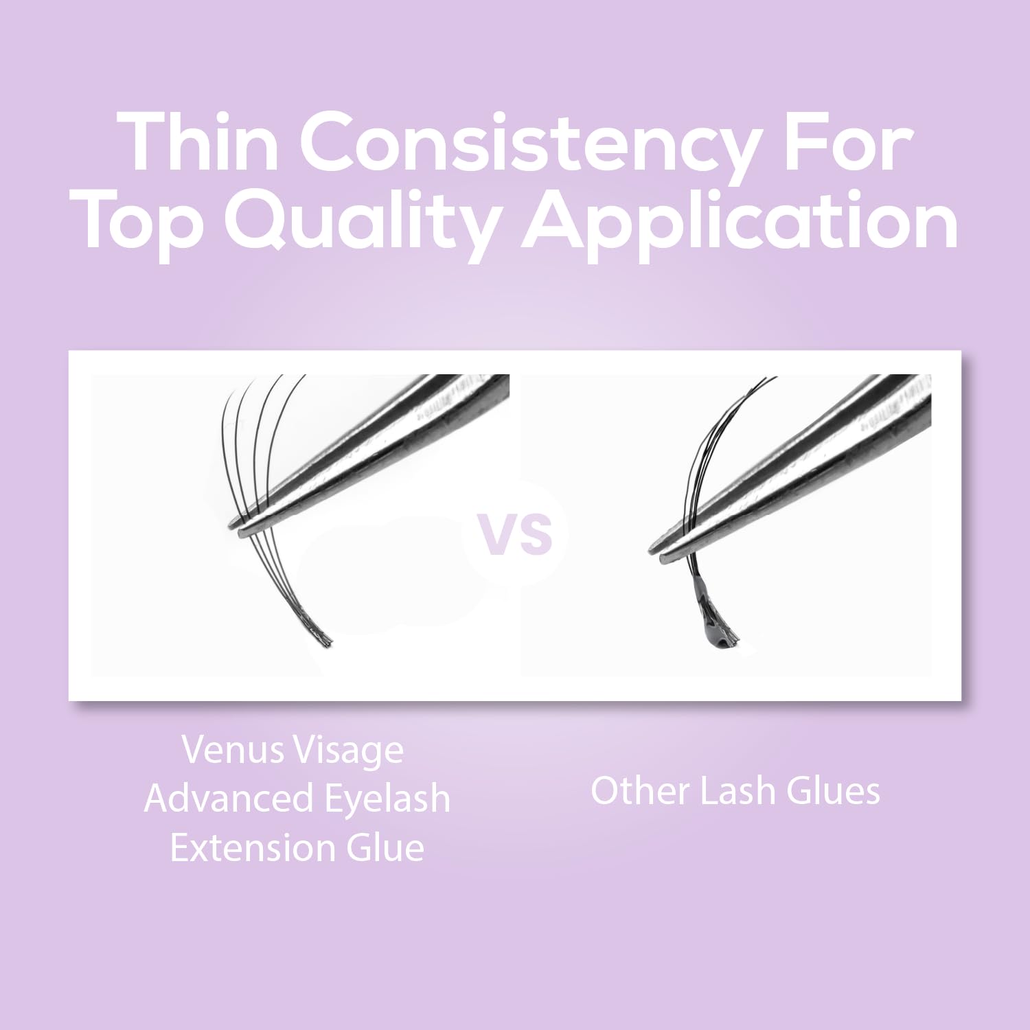 VENUS VISAGE Eyelash Glue for Professional Lash Extensions 1 2 Sec Dry Time & 6 7 Weeks Bonding