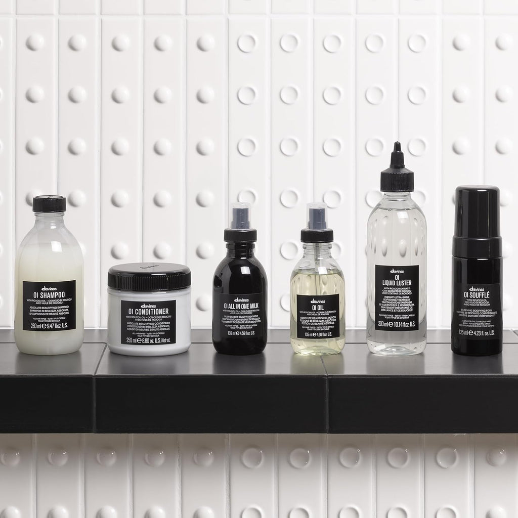 Davines OI Soufflé Perfect for Fine Hair, Liquid-to-Foam Leave-In For Fuller and Shinier Silky Hair