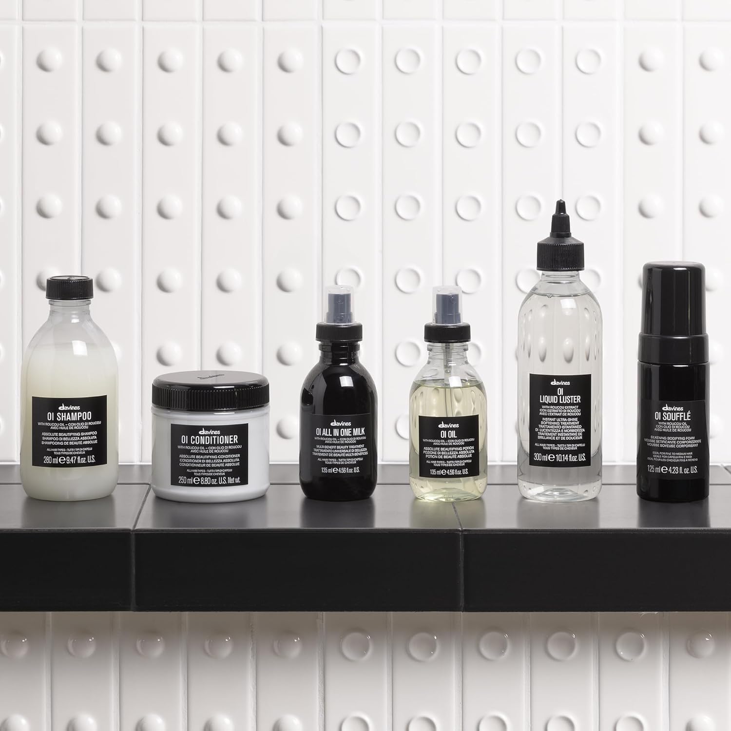 Davines OI Soufflé Perfect for Fine Hair, Liquid-to-Foam Leave-In For Fuller and Shinier Silky Hair