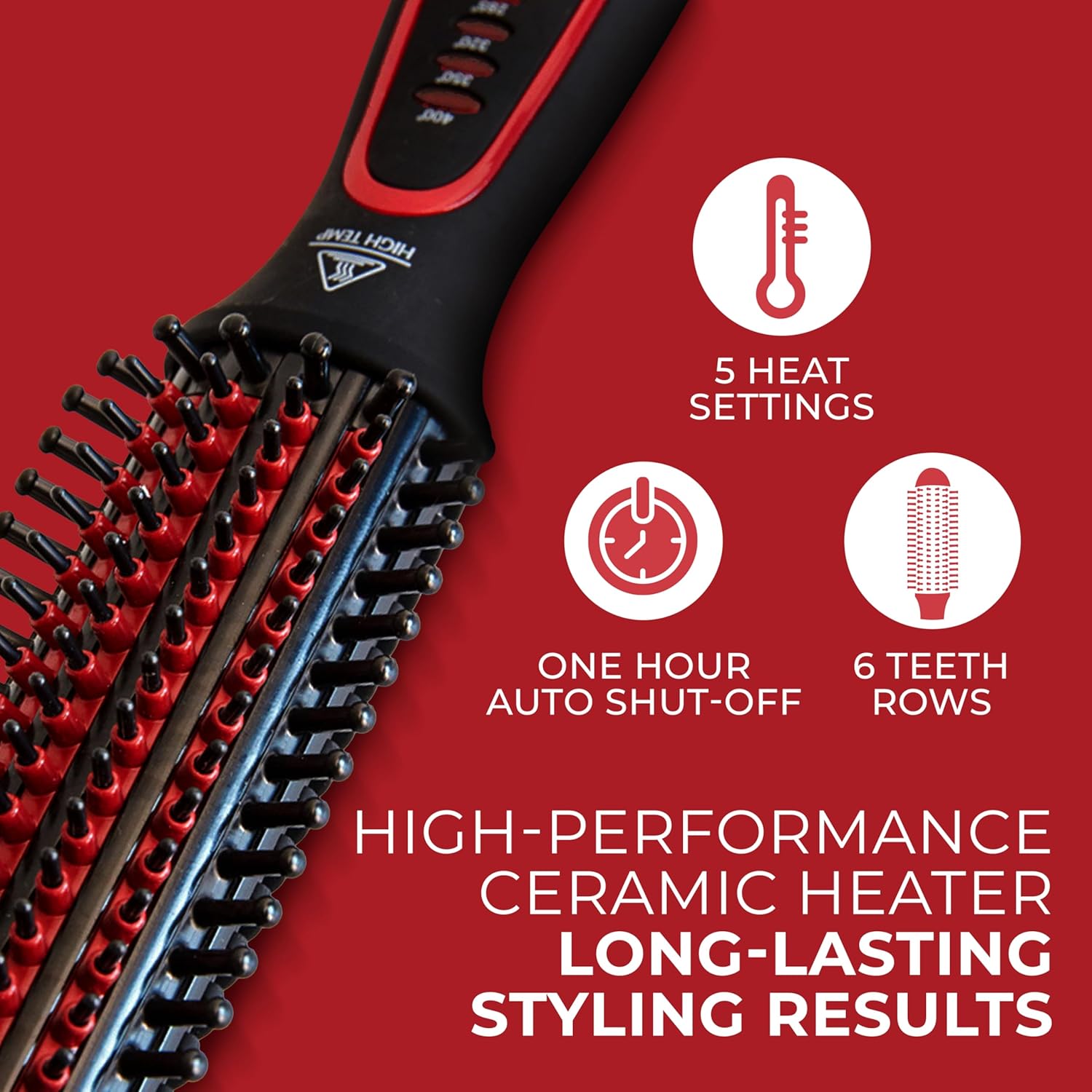 FHI Heat Stylus Thermal Styling Brush — Multi-Functional Thermal Brush for Smoothing, Volumizing