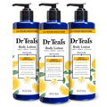 Dr Teal's Body Lotion, Lemon Prebiotic Lemon Balm & Essential Oils, 18 oz (Pack of 3)