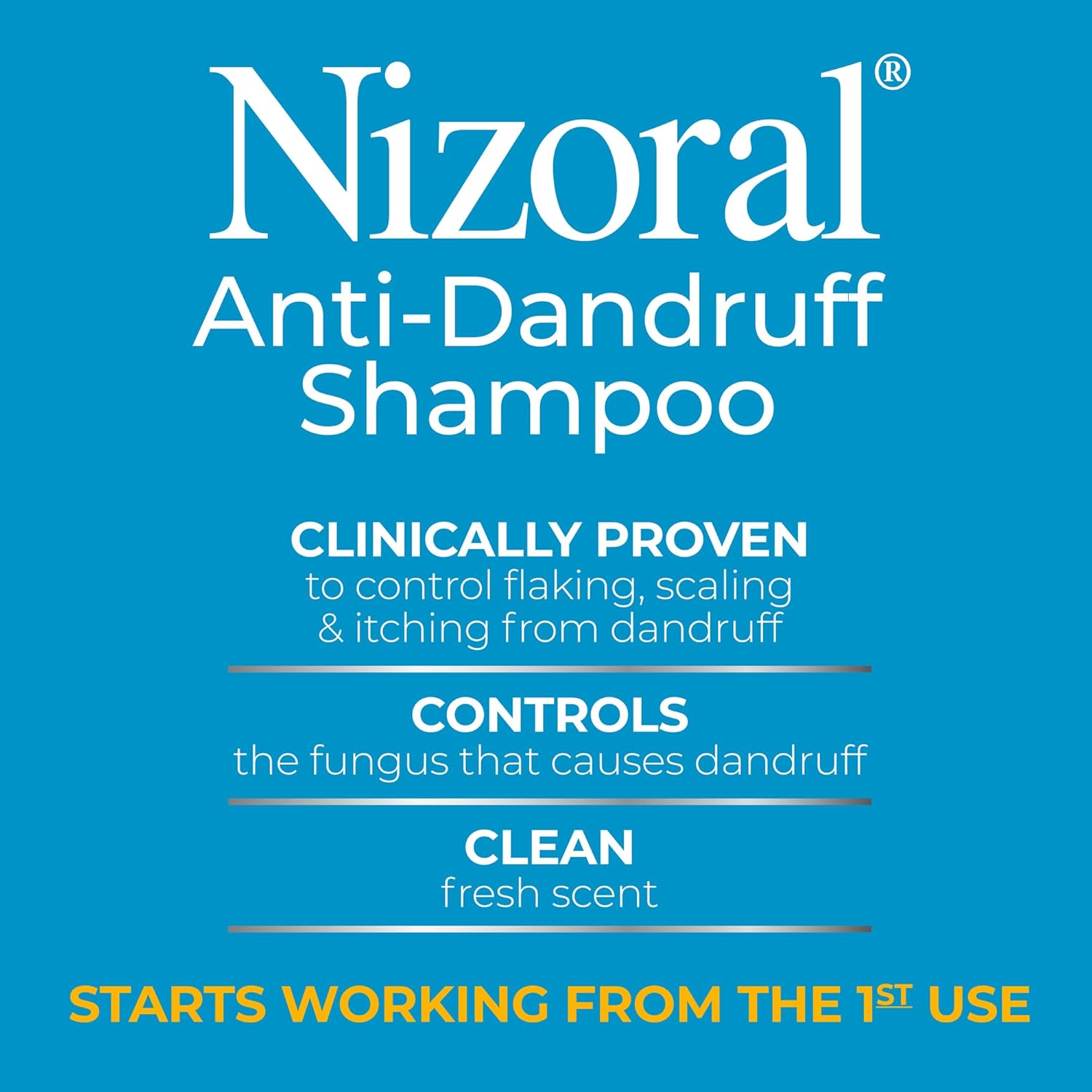 Nizoral Anti-Dandruff Shampoo with 1% Ketoconazole, Fresh Scent