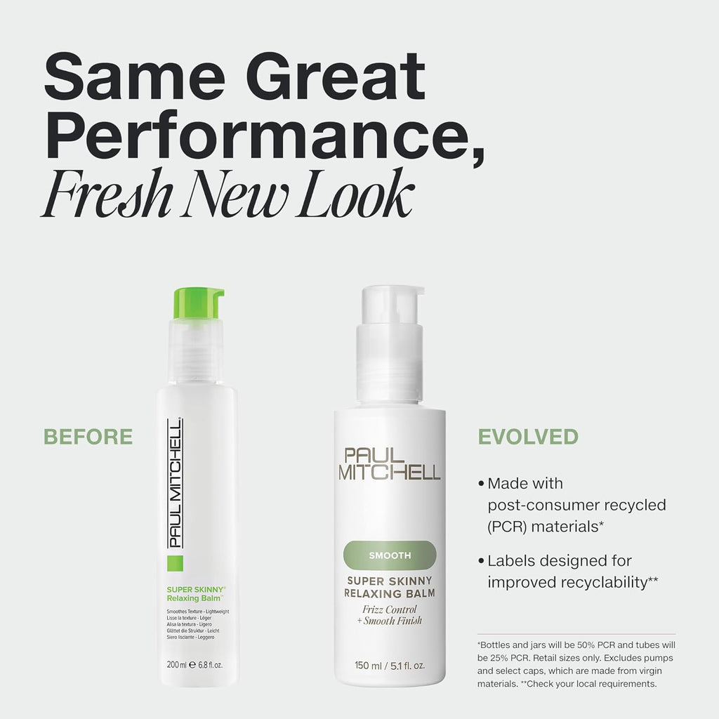 Paul Mitchell Super Skinny Relaxing Balm, Lightweight Formula, Smoothes Texture, Frizzy Hair, 6.8