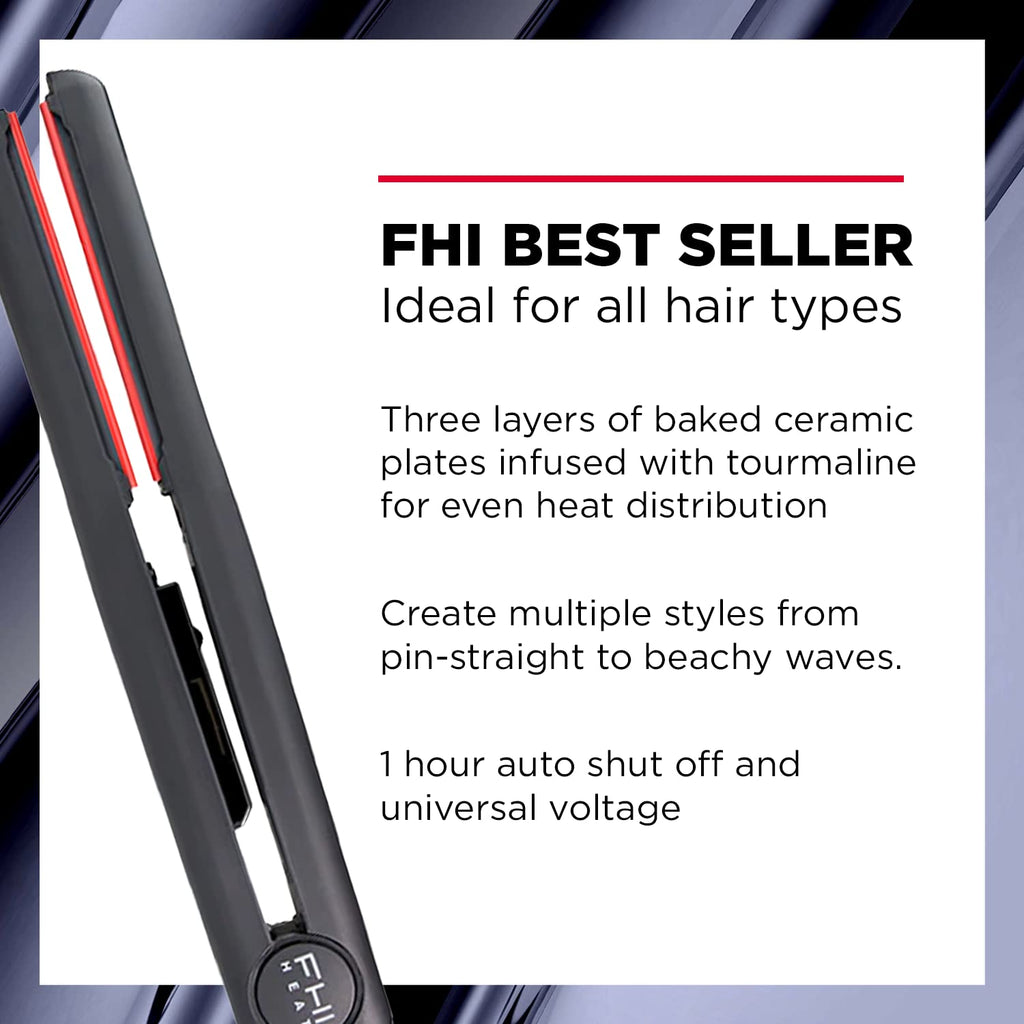 FHI HEAT Platform Pro Styling Tourmaline Hair Straightener for All Hair Types, 1 Inch