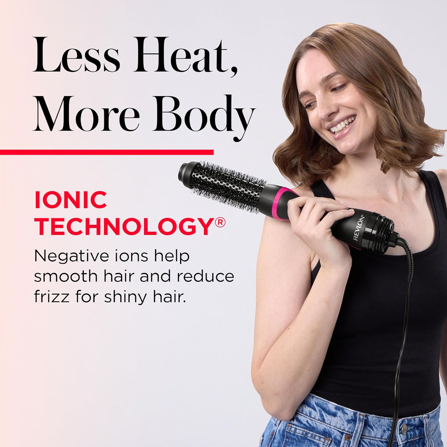 REVLON One-Step Hair Dryer & Styler - Root Booster Round Brush for Fast and Easy Blow-Out (1-1/2 in)
