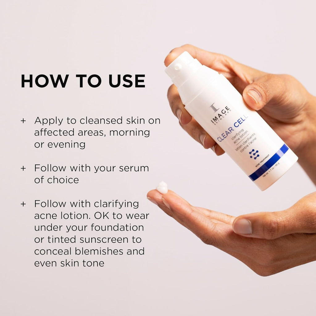 IMAGE Skincare, CLEAR CELL Clarifying Acne Lotion Treatment, with Benzoyl Peroxide, 1.7 oz