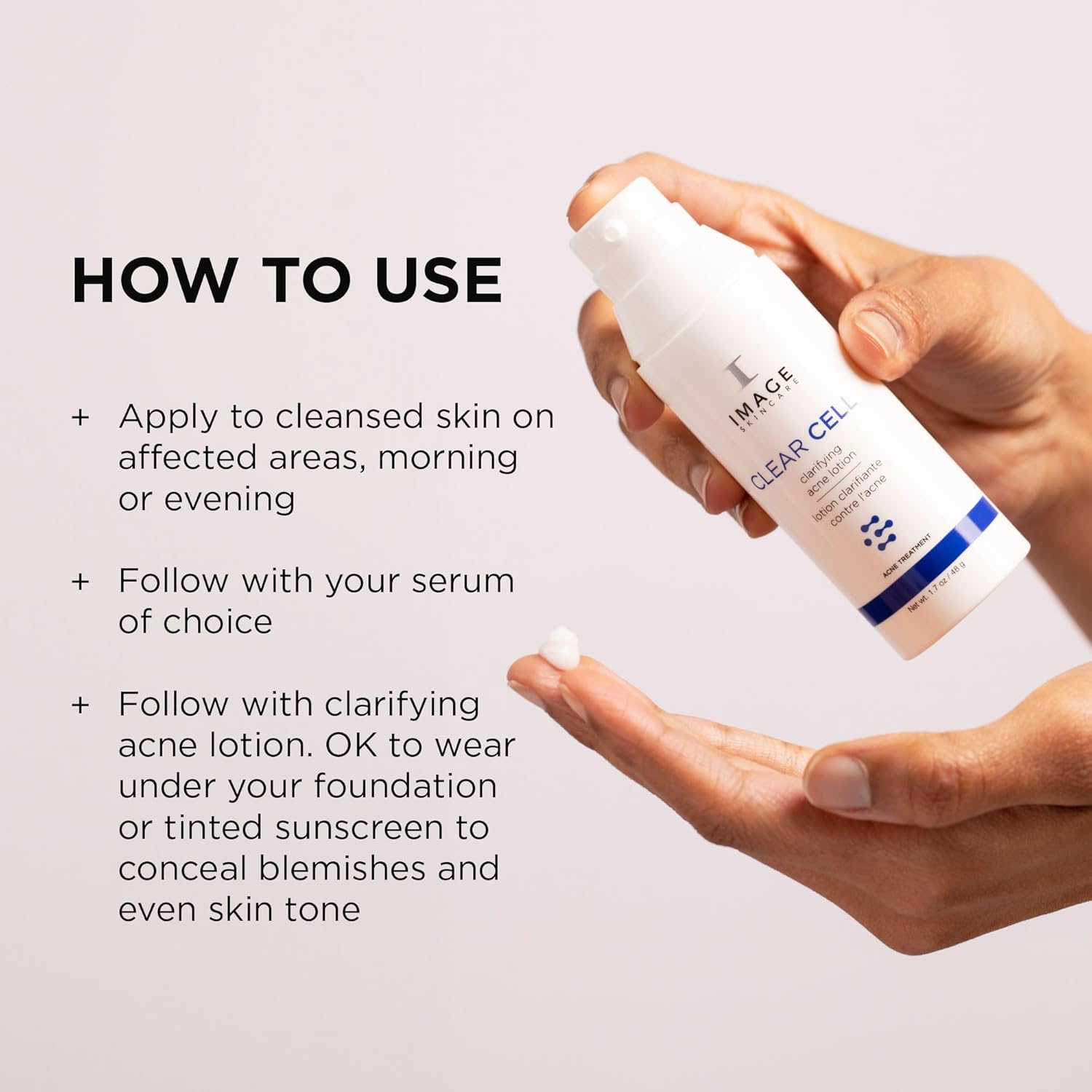 IMAGE Skincare, CLEAR CELL Clarifying Acne Lotion Treatment, with Benzoyl Peroxide, 1.7 oz