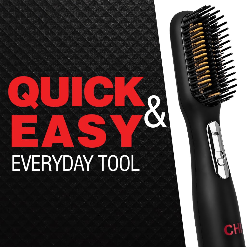 CHI 3-in-1 Hot Smoothing Dryer Brush with Three Preset Modes for Customized Styling