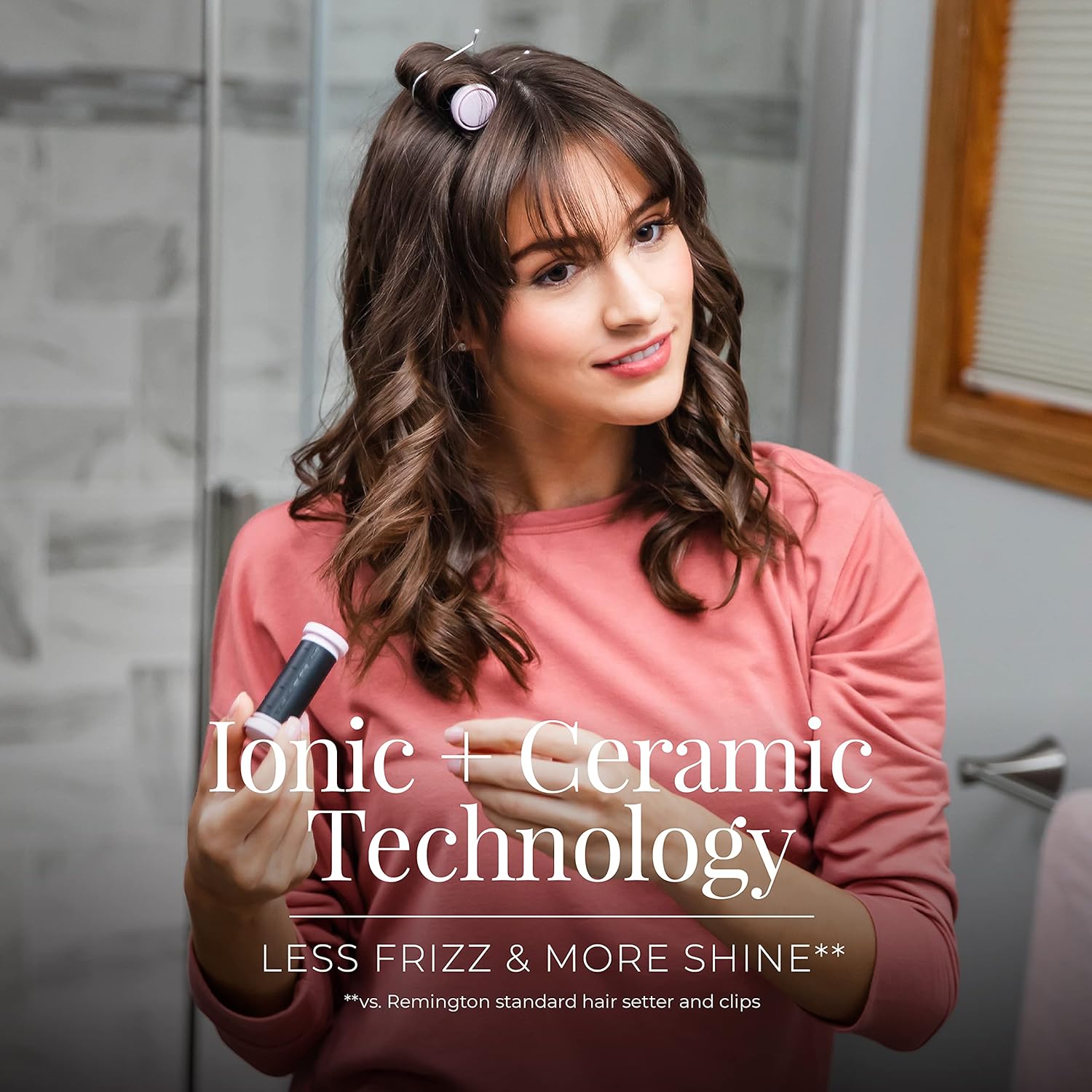 Remington Compact Ceramic Dual Voltage Hot Rollers for Long &Short Hair, Hair Setters, Hair Curlers