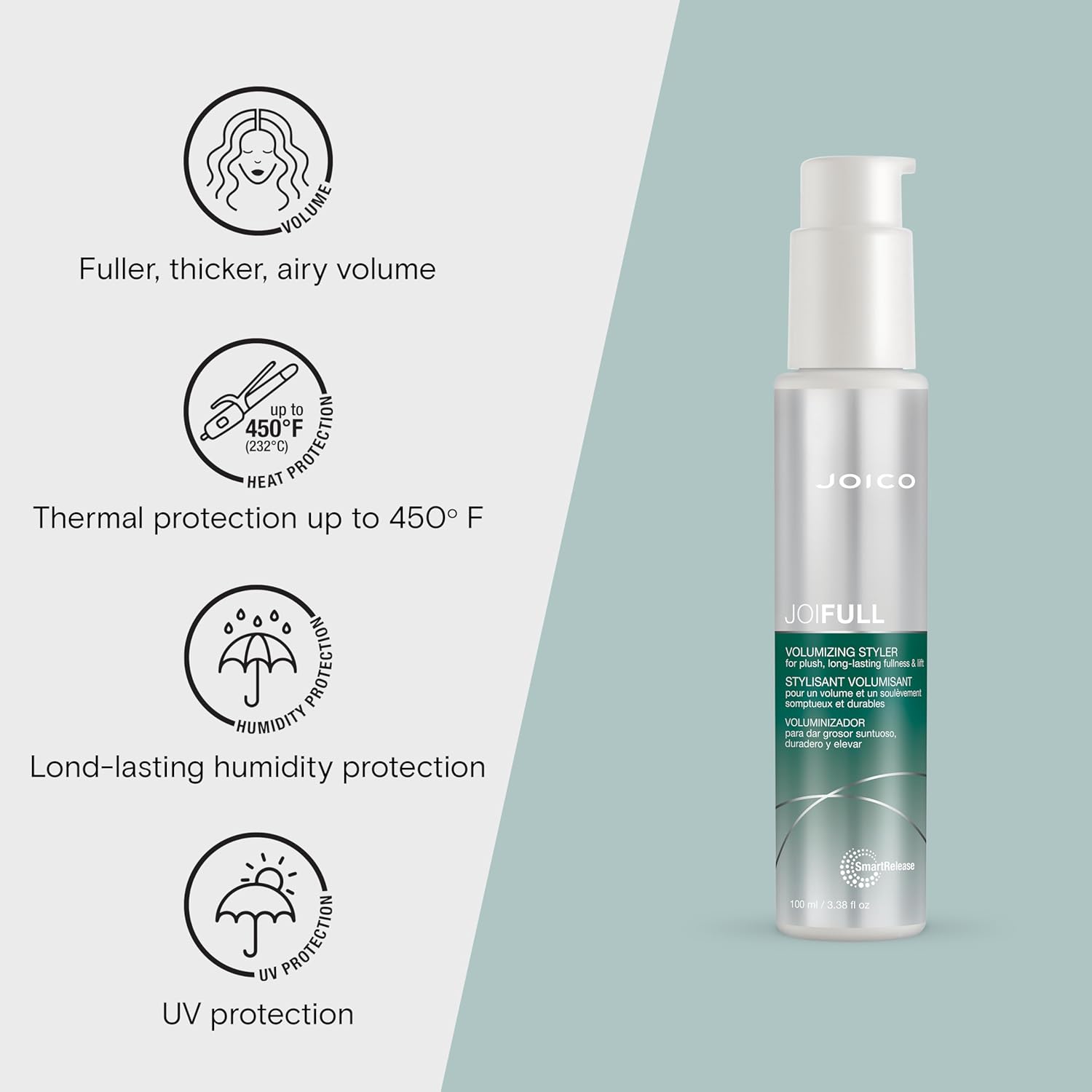 Joico JoiFULL Volumizing Styler | For Fine, Thin Hair | Add Instant Body | Long-Lasting Texture