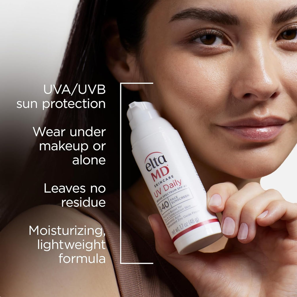 EltaMD UV Daily SPF 40 Face Sunscreen Moisturizer with Zinc Oxide, Daily Face Moisturizer with SPF