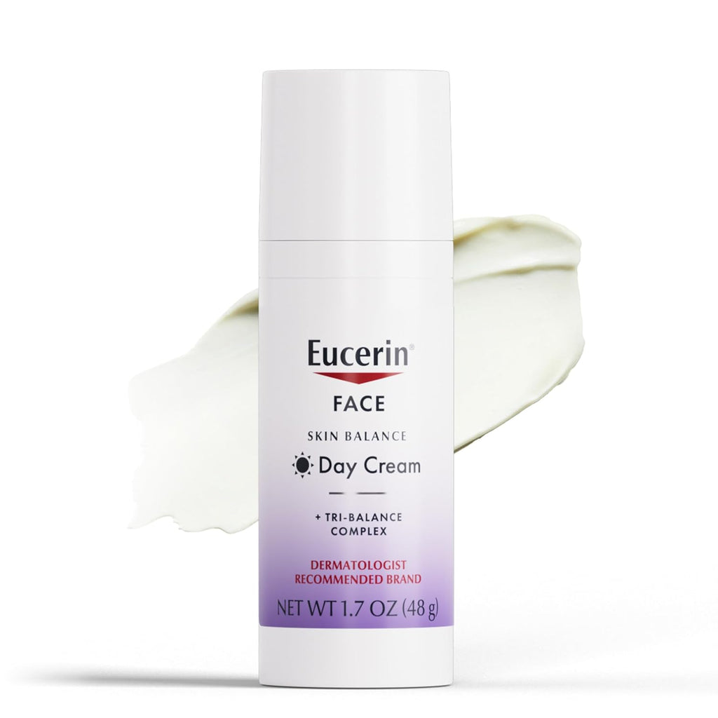 Eucerin Skin Balance Day Cream, Sensitive Skin Face Moisturizer Enriched with Tri-Balance Complex