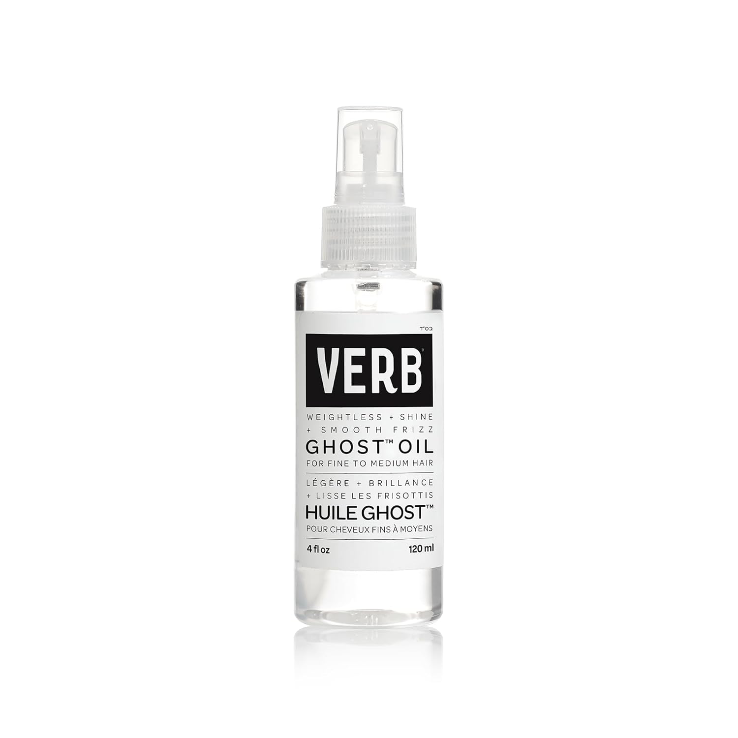 VERB Ghost Oil, 4 fl oz- Weightless Hair Oil for Fine to Medium Hair – Smooths Frizz, Adds Shine