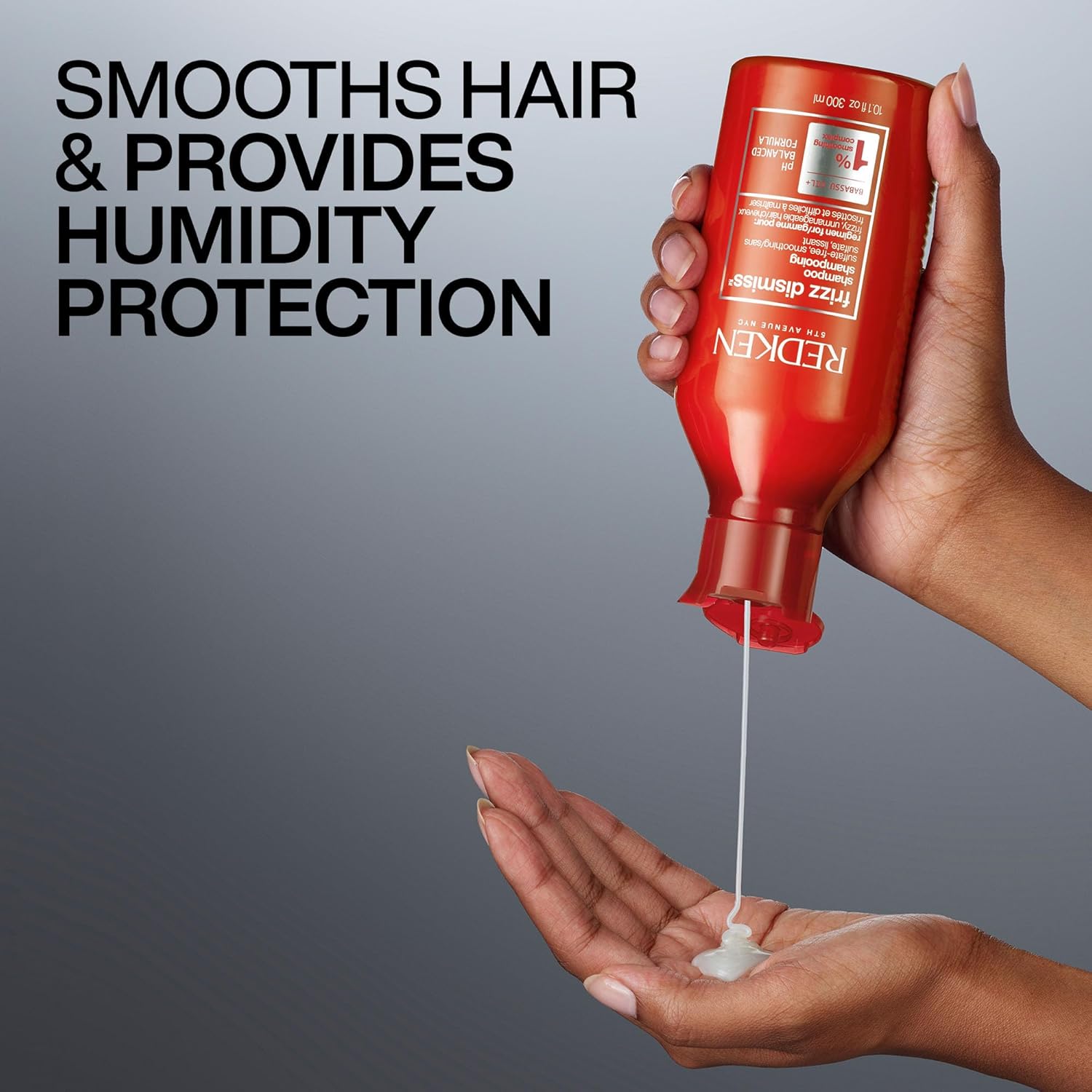 Redken Frizz Dismiss Shampoo | Sulfate Free For Frizzy Hair | Gently Cleanses, Smooths, Adds Shine