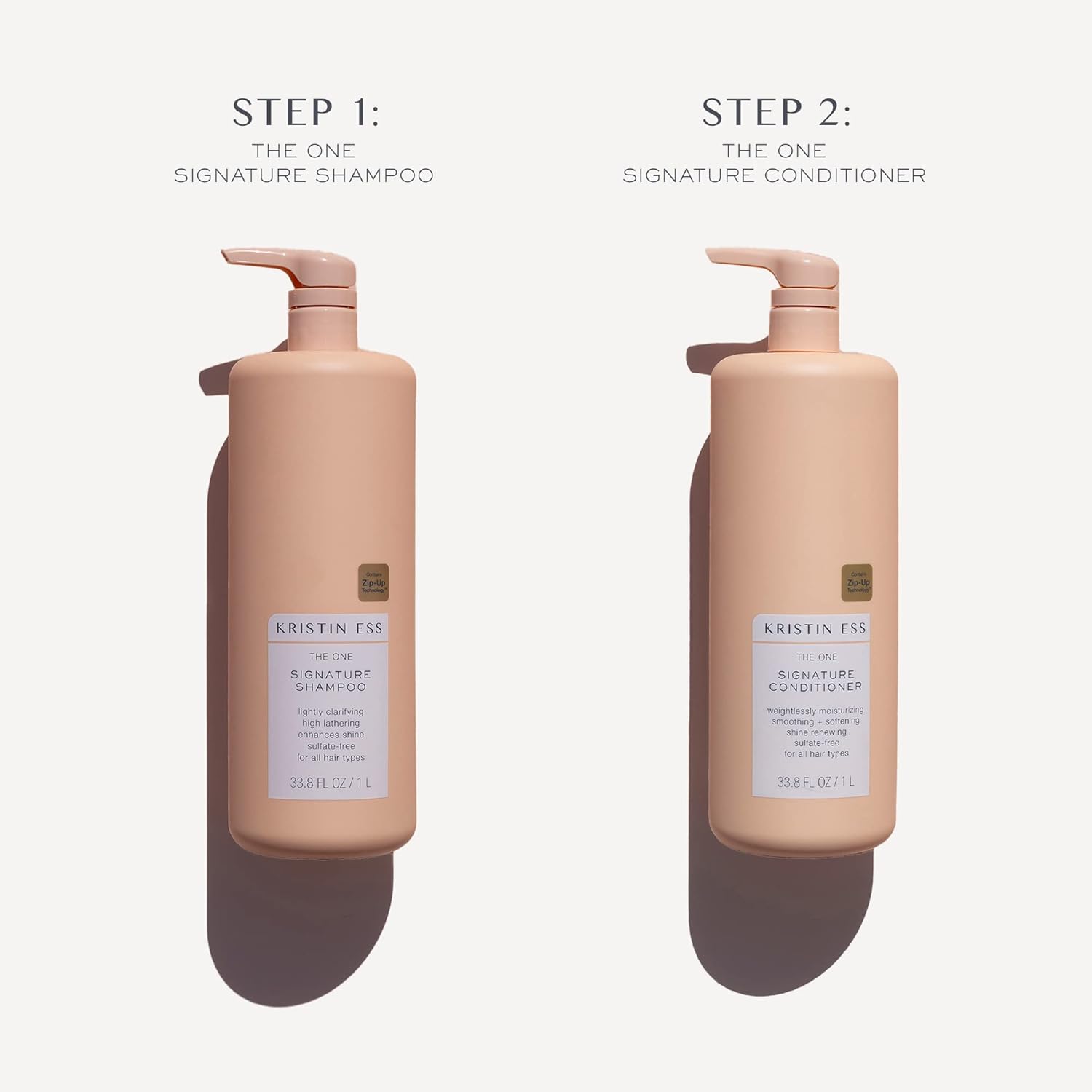 Kristin Ess Signature Shampoo&Conditioner Set | Daily Sulfate Free, Color Safe, Hydrating 33.8 fl oz