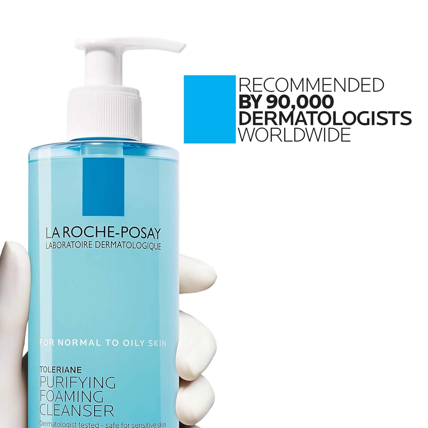 La Roche-Posay Toleriane Purifying Foaming Facial Cleanser, Niacinamide & Ceramides, Pore Cleanser