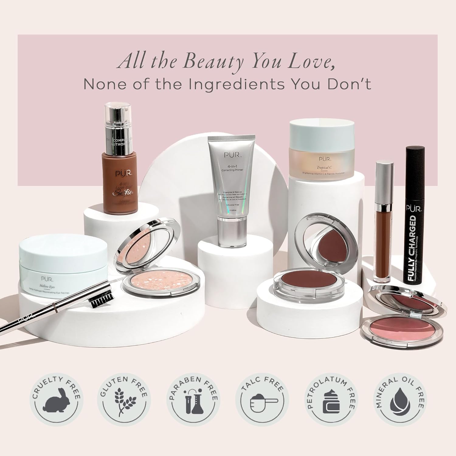 PUR Beauty 4-in-1 Tinted Moisturizer with SPF 20 Hydrating Skin Tint Face Moisturizer, Primer (MED)