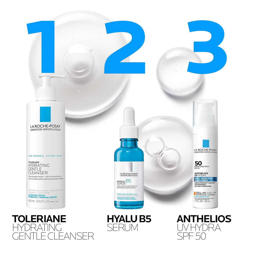 La Roche-Posay Hyalu B5 Pure Hyaluronic Acid Serum for Face,Vitamin B5+Hyaluronic Acid+Madecassoside