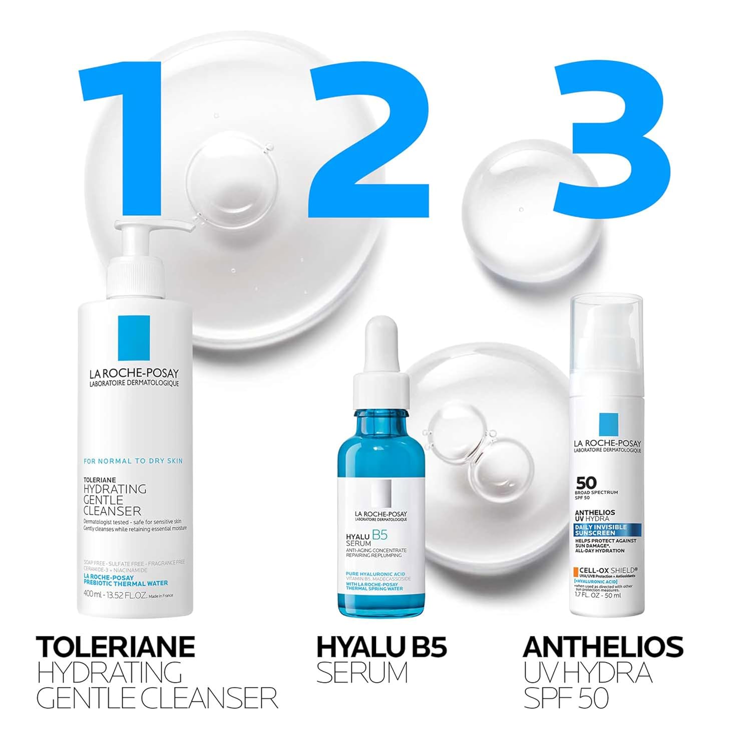 La Roche-Posay Hyalu B5 Pure Hyaluronic Acid Serum for Face,Vitamin B5+Hyaluronic Acid+Madecassoside