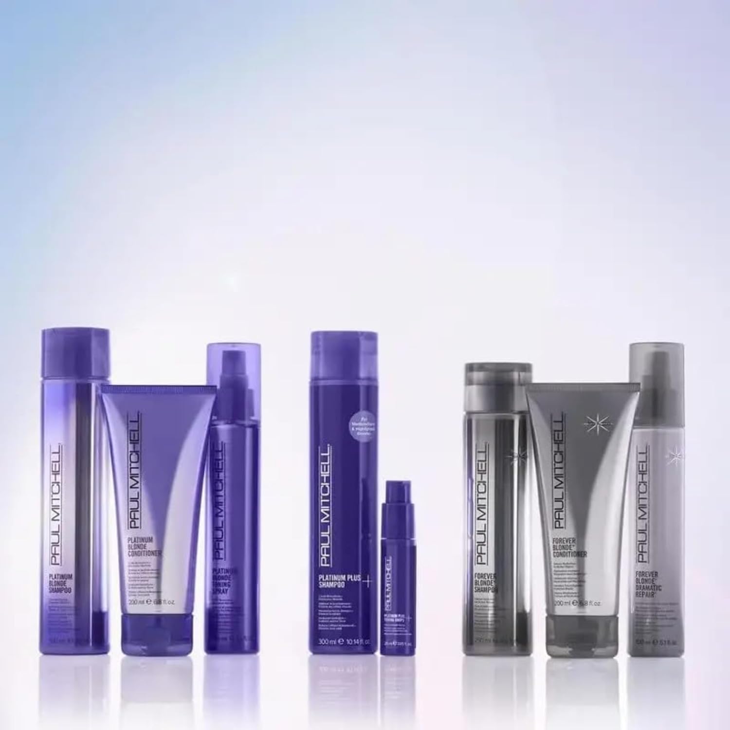 Paul Mitchell Platinum Blonde Violet Shampoo, Banishes Brass +Brightens, Blonde, Silver, Gray, White